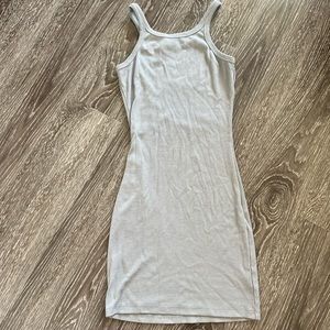 Princess Polly light grey ribbed mini dress